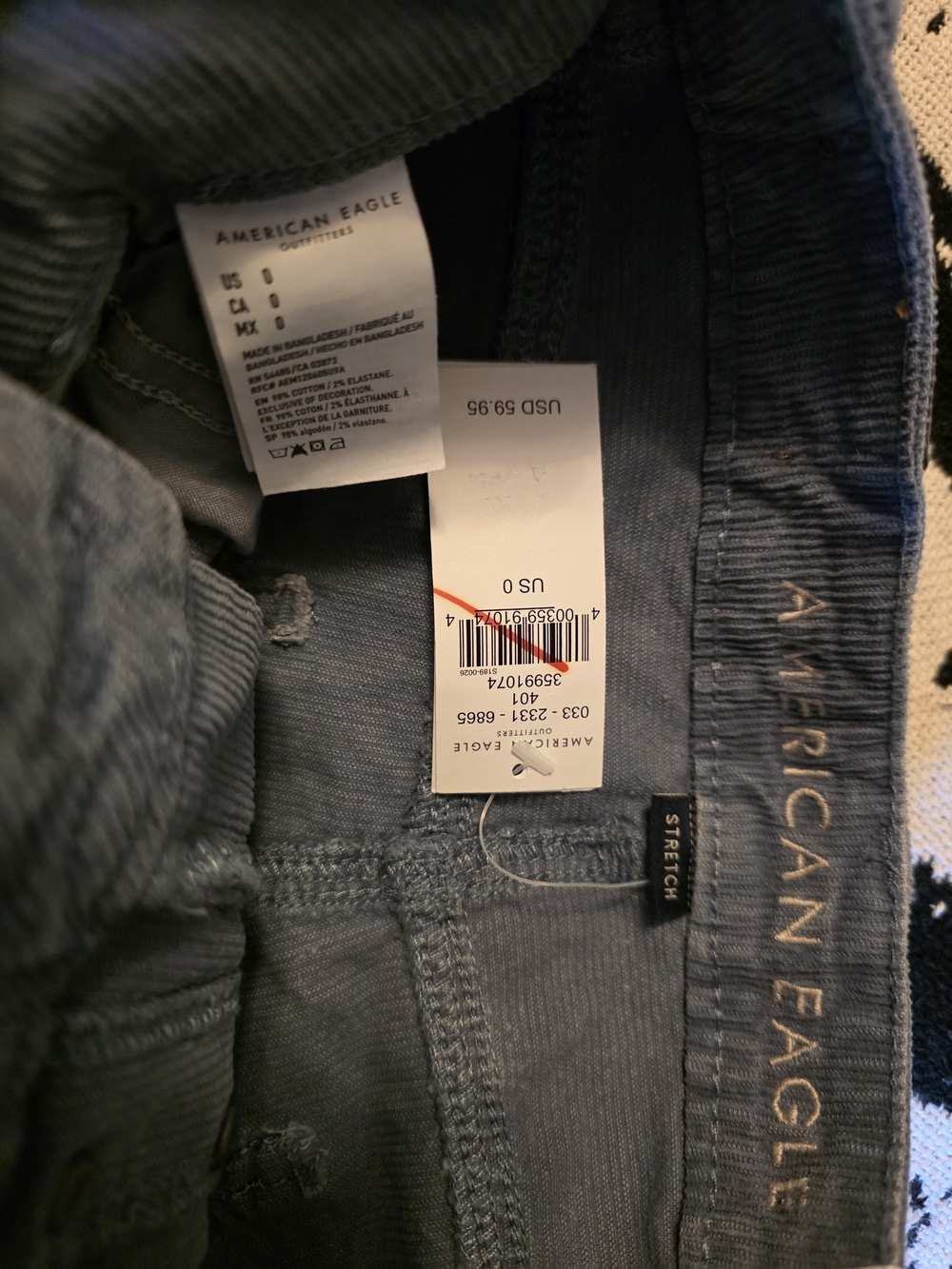 American Eagle Outfitters Button-Front High-Waist Denim Shorts in Blue - Picture 3 of 3